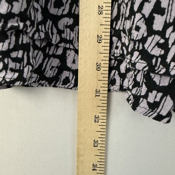 Rails Dress Women's Large Mini Dress Long Sleeve Cinch Waist Black Batik Cheetah - Picture 15 of 15